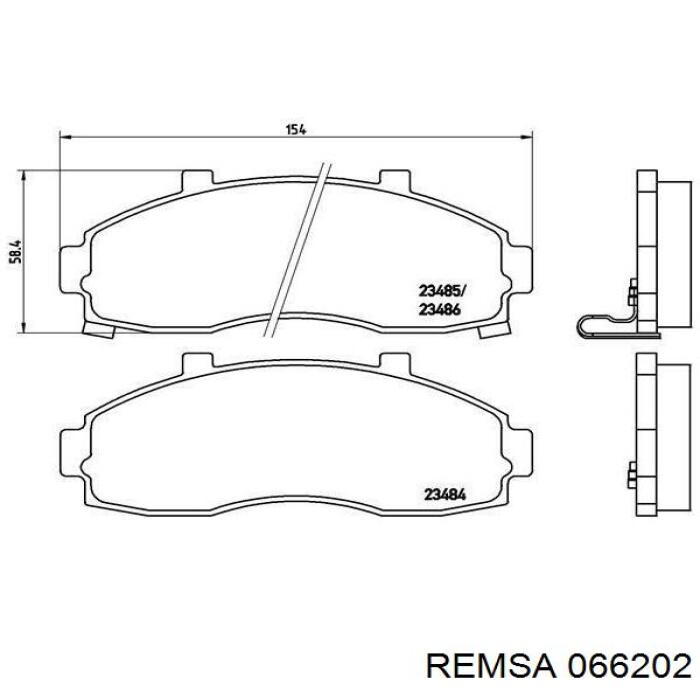 0662.02 Remsa pastillas de freno delanteras