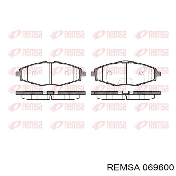 0696.00 Remsa pastillas de freno delanteras