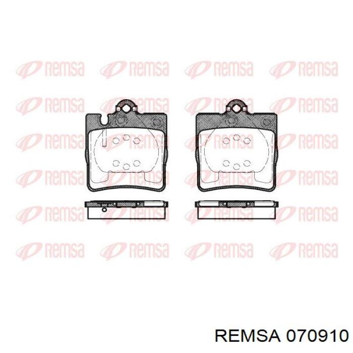 0709.10 Remsa pastillas de freno traseras