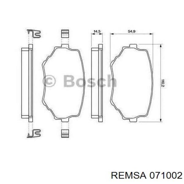 0710.02 Remsa pastillas de freno delanteras