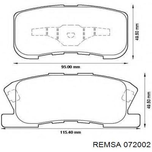 0720.02 Remsa pastillas de freno delanteras