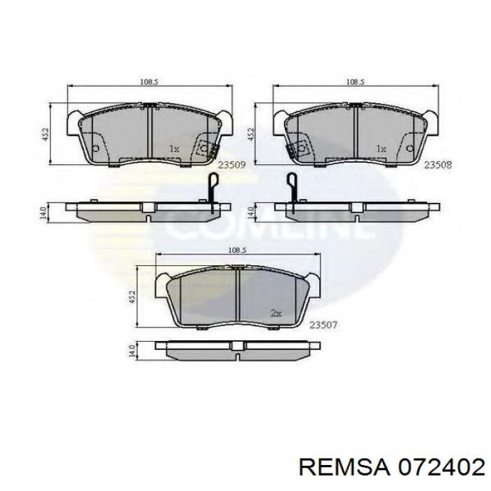 0724.02 Remsa pastillas de freno delanteras