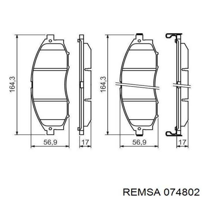 0748.02 Remsa pastillas de freno delanteras