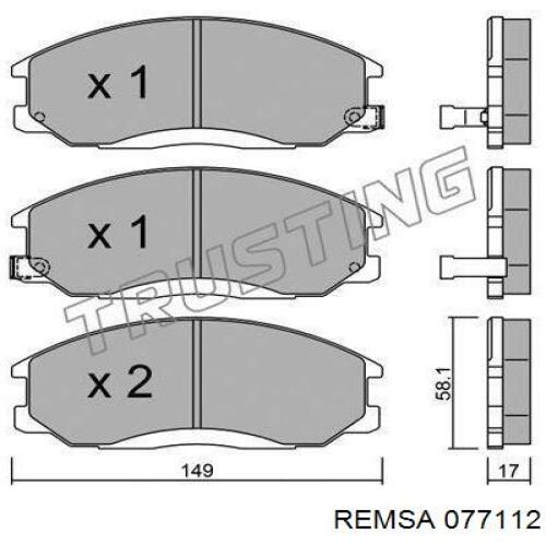 0771.12 Remsa pastillas de freno delanteras