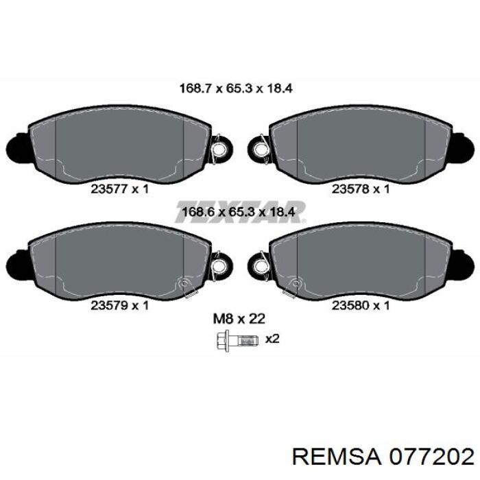 0772.02 Remsa pastillas de freno delanteras