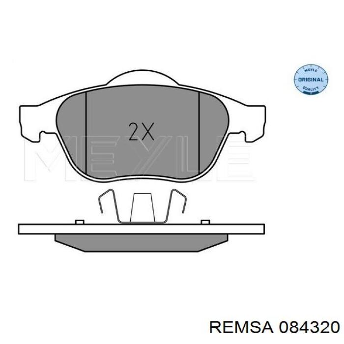 0843.20 Remsa pastillas de freno delanteras