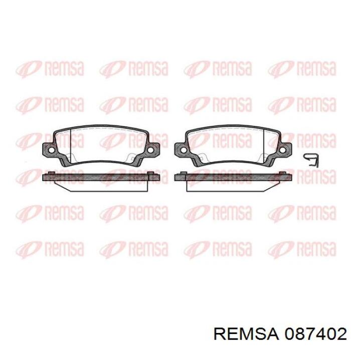 0874.02 Remsa pastillas de freno traseras