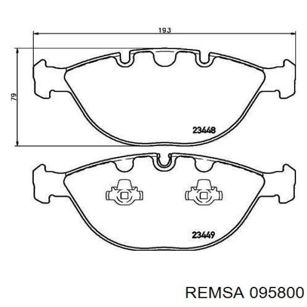 0958.00 Remsa pastillas de freno delanteras