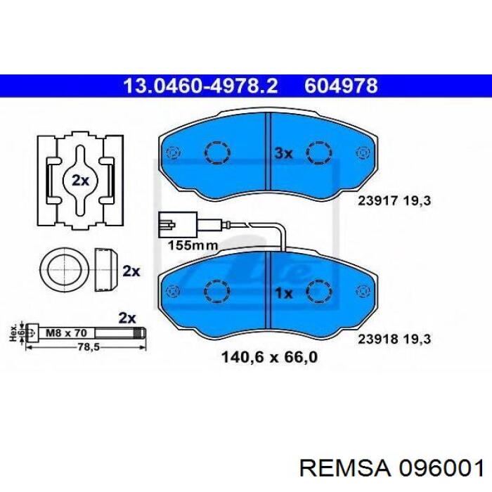 0960.01 Remsa pastillas de freno delanteras