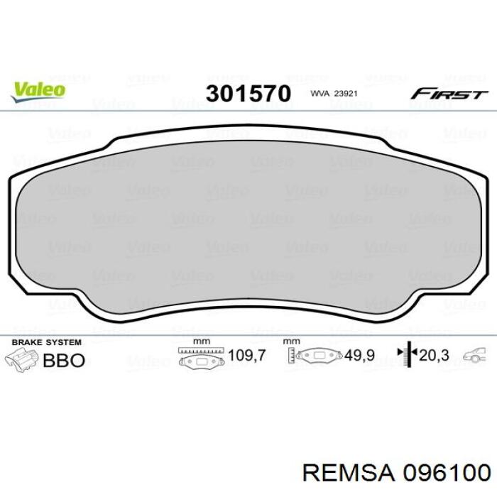 0961.00 Remsa pastillas de freno traseras