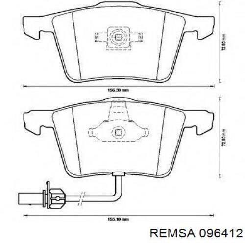 0964.12 Remsa pastillas de freno delanteras