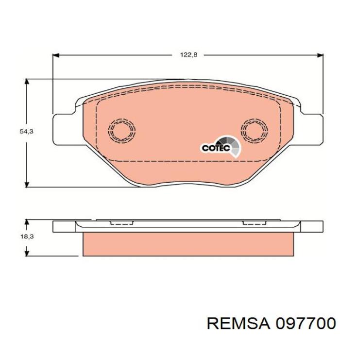 0977.00 Remsa pastillas de freno delanteras