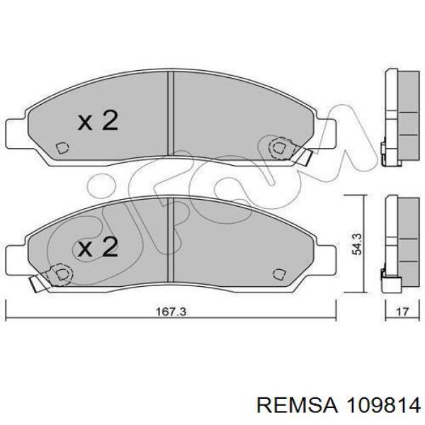 1098.14 Remsa pastillas de freno delanteras