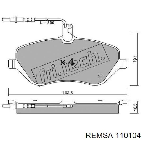 1101.04 Remsa pastillas de freno delanteras