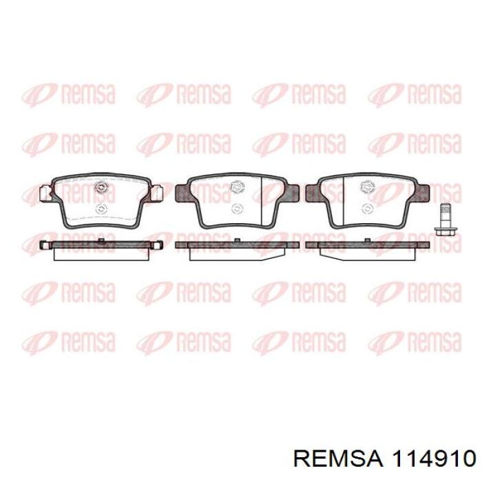 1149.10 Remsa pastillas de freno traseras