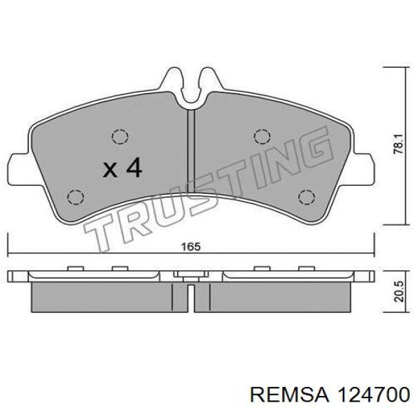 1247.00 Remsa pastillas de freno traseras