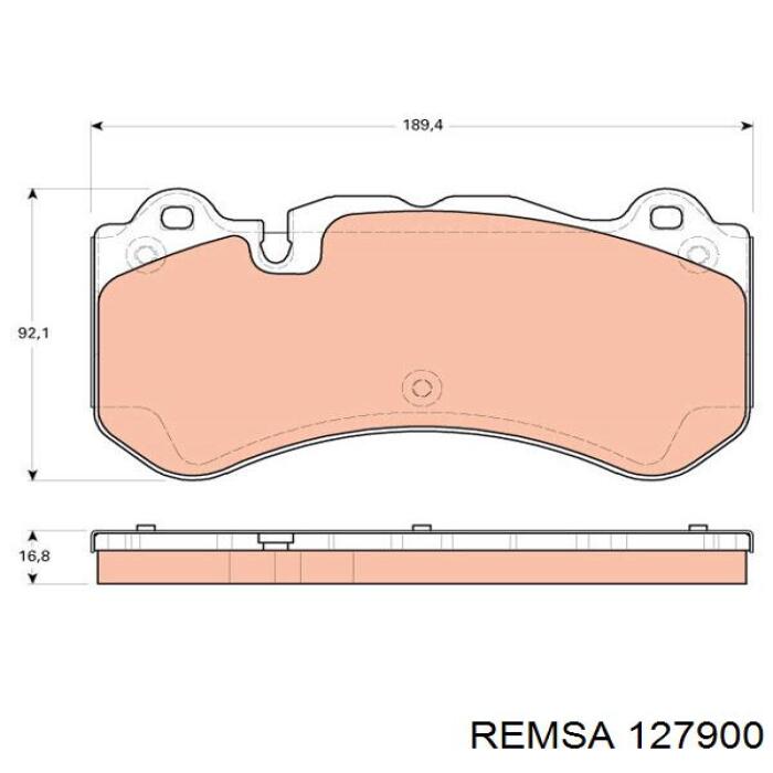 127900 Remsa pastillas de freno delanteras