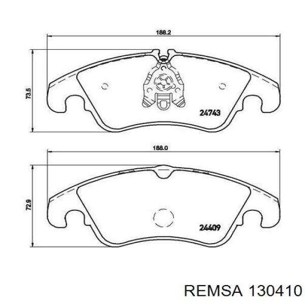 1304.10 Remsa pastillas de freno delanteras