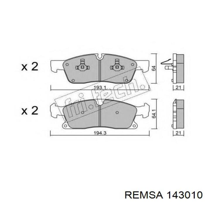 1430.10 Remsa pastillas de freno delanteras