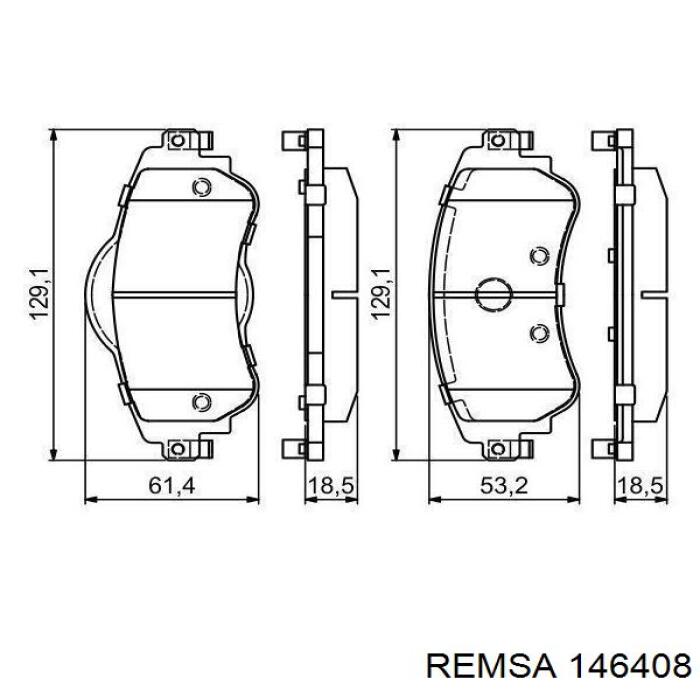 1464.08 Remsa pastillas de freno delanteras