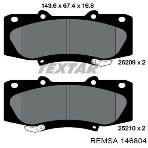 1468.04 Remsa pastillas de freno delanteras