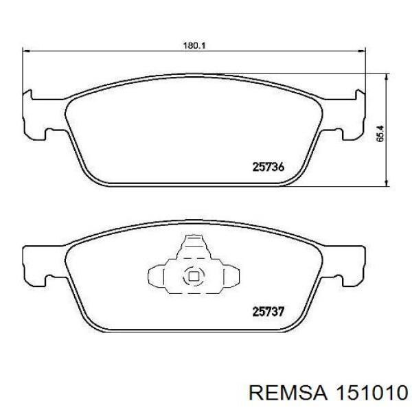 1510.10 Remsa pastillas de freno delanteras