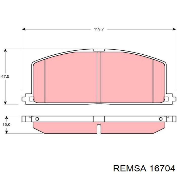 16704 Remsa pastillas de freno delanteras