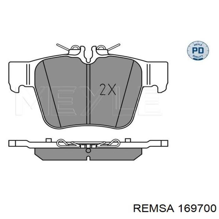 169700 Remsa pastillas de freno traseras