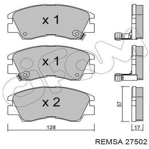 27502 Remsa pastillas de freno delanteras