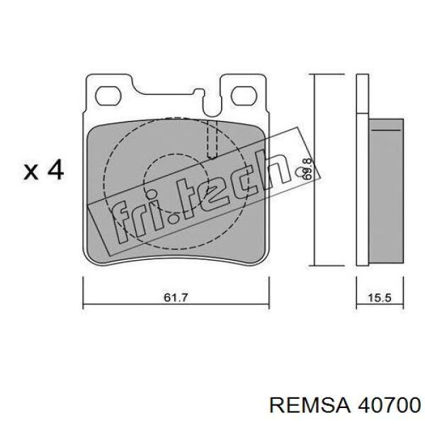 40700 Remsa pastillas de freno traseras