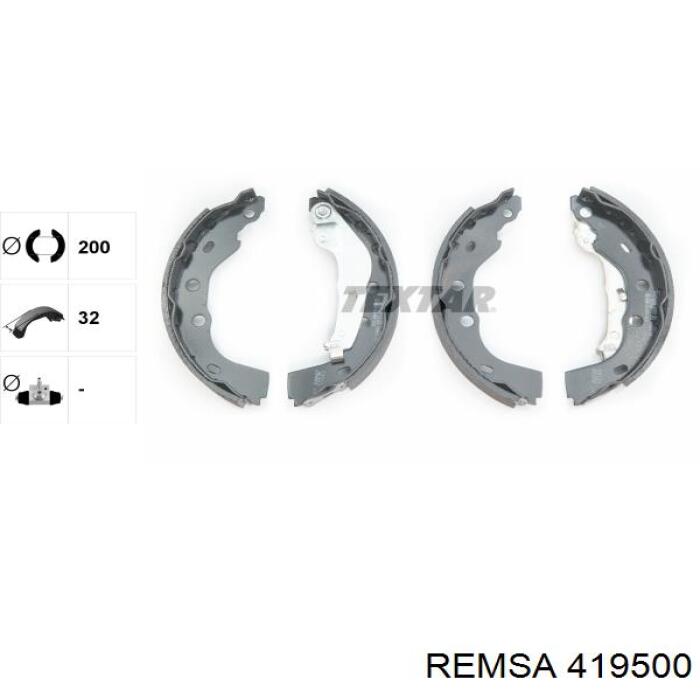 419500 Remsa zapatas de frenos de tambor traseras