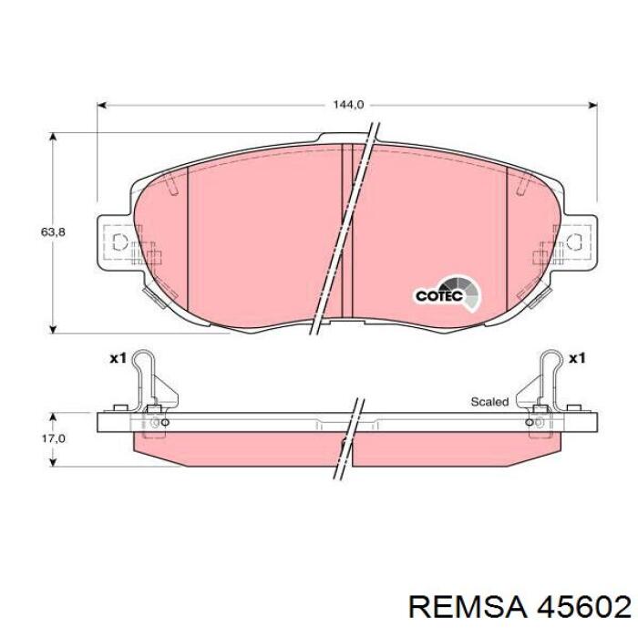 45602 Remsa pastillas de freno delanteras