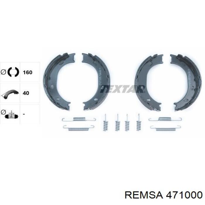4710.00 Remsa juego de zapatas de frenos, freno de estacionamiento