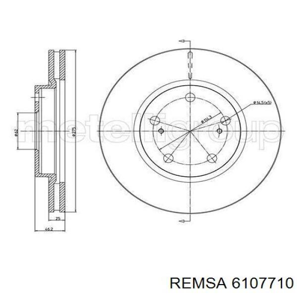 61077.10 Remsa freno de disco delantero