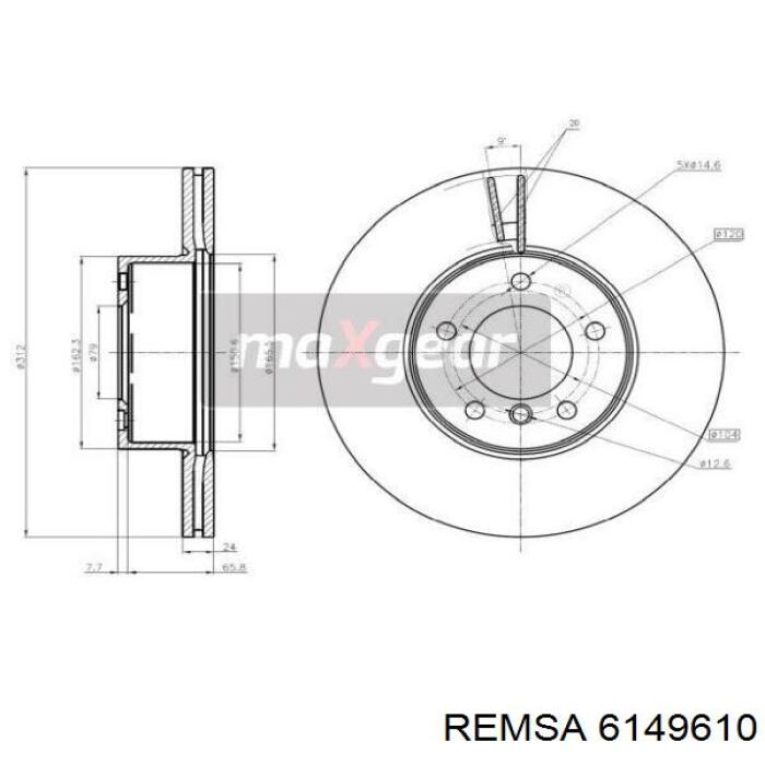 61496.10 Remsa freno de disco delantero