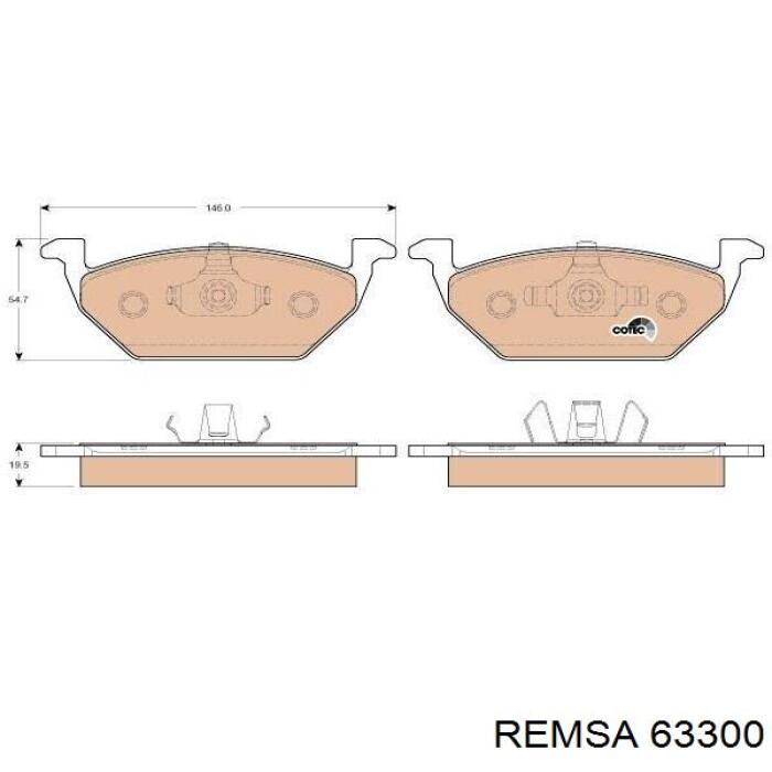 63300 Remsa pastillas de freno delanteras