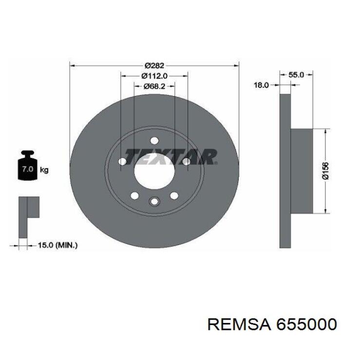 6550.00 Remsa freno de disco delantero