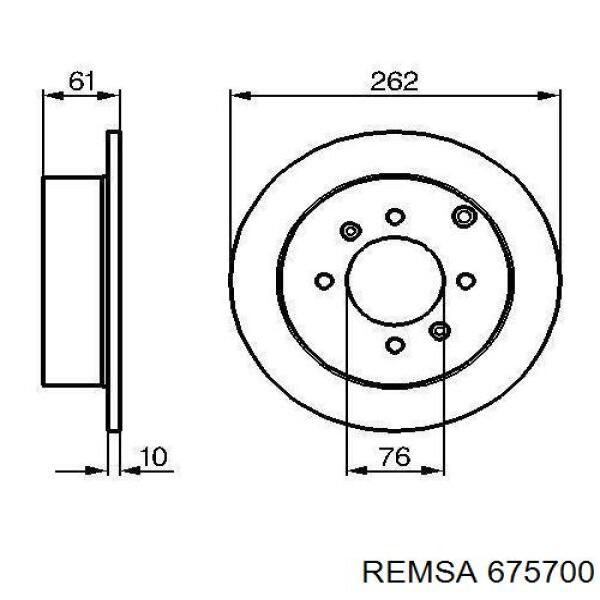 6757.00 Remsa disco de freno trasero