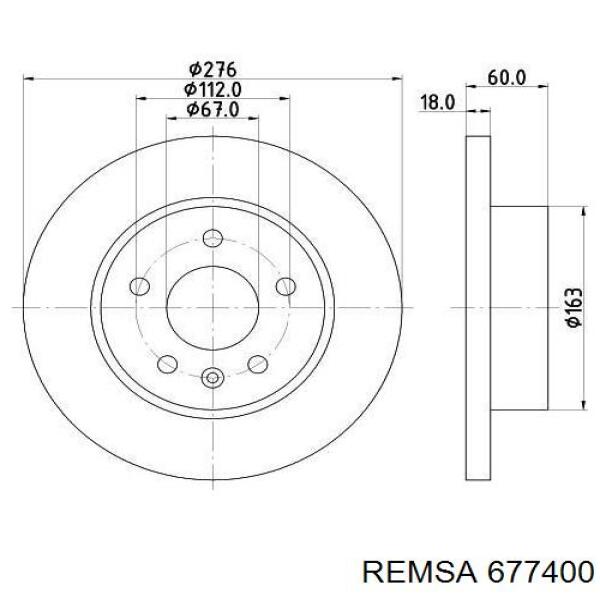 677400 Remsa freno de disco delantero