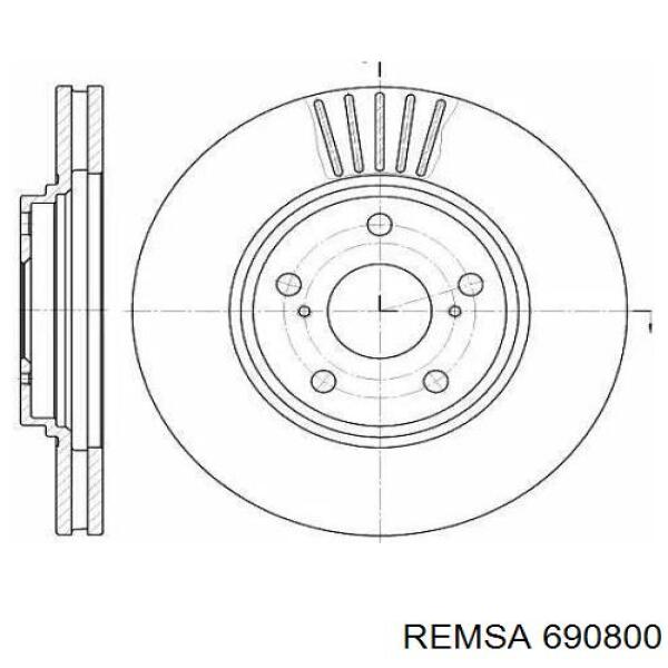 6908.00 Remsa disco de freno trasero