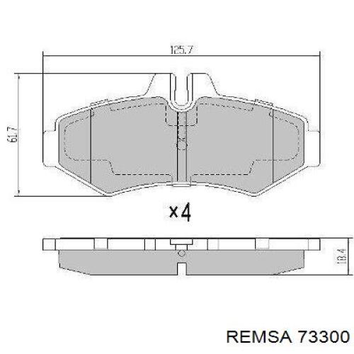 73300 Remsa pastillas de freno traseras