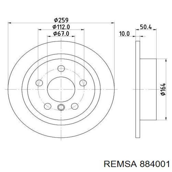 8840.01 Remsa freno de disco delantero