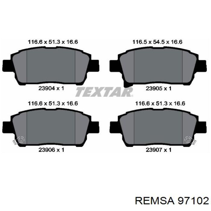 97102 Remsa pastillas de freno delanteras