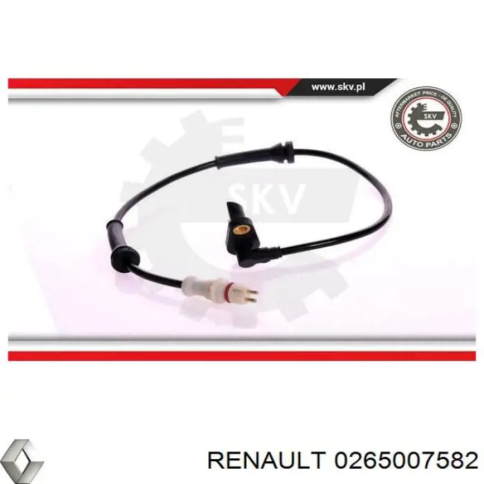 0265007582 Renault (RVI) sensor abs trasero derecho