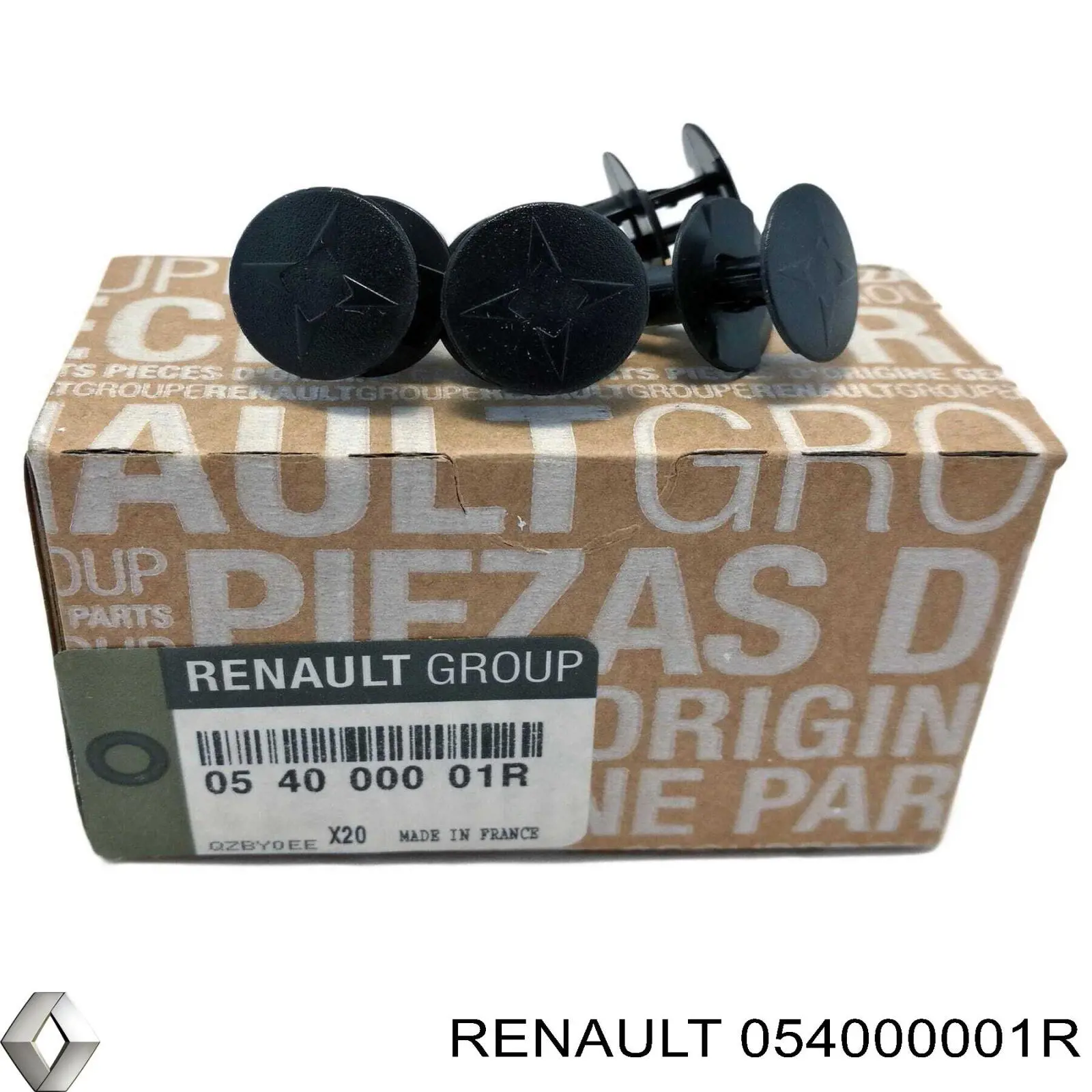 054000001R Renault (RVI) clips de fijación para rejilla de radiador