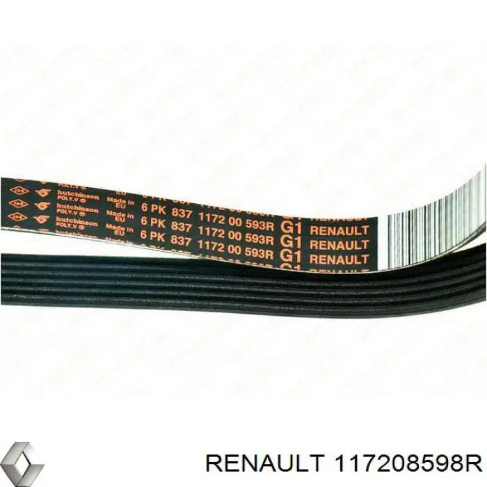 117208598R Renault (RVI) correa trapezoidal