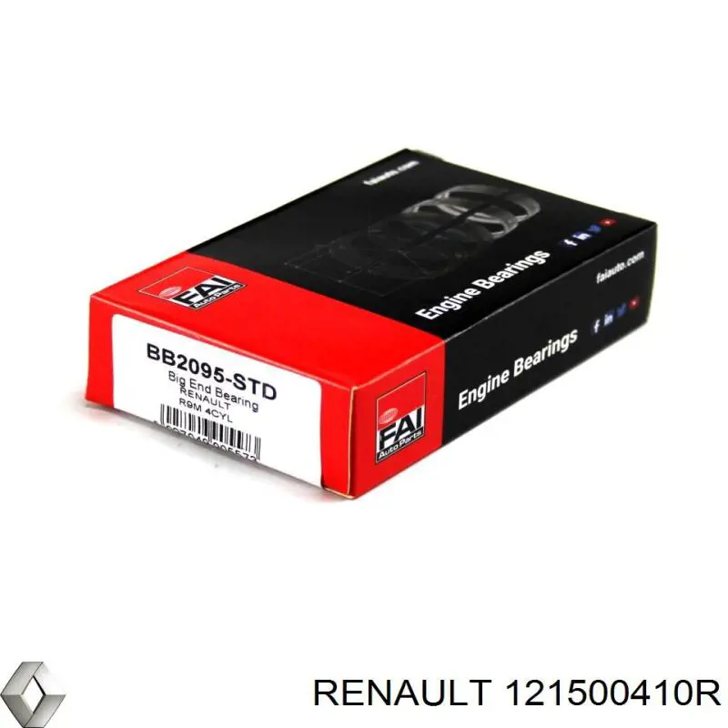 121500410R Renault (RVI) juego de cojinetes de biela, estándar (std)