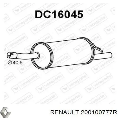  Silenciador posterior para Renault DUSTER 1 