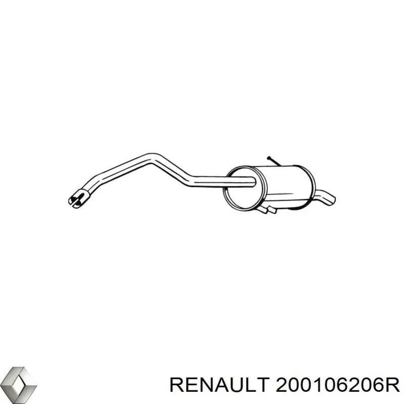 200106206R Renault (RVI) silenciador posterior