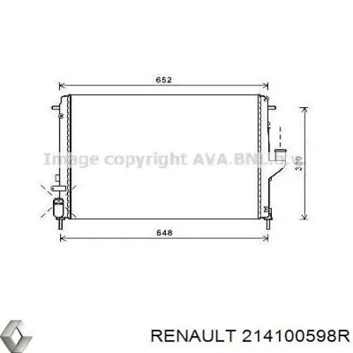 214100598R Renault (RVI) radiador refrigeración del motor